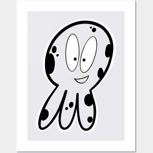 Cartoon Squid Posters and Art